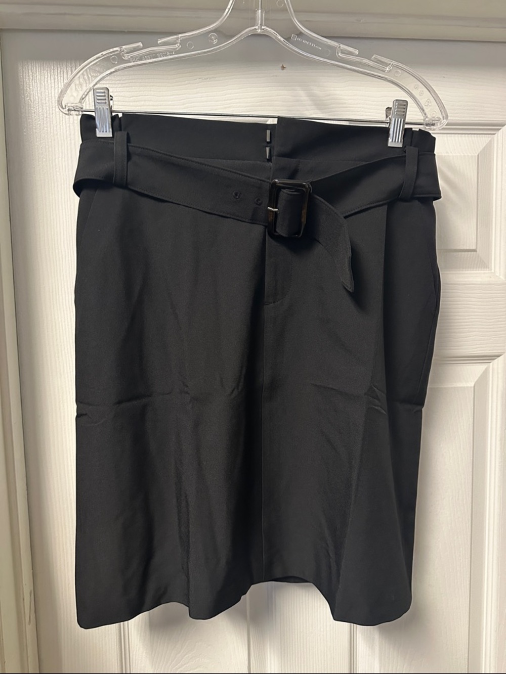 Banana Republic Black A-Line Belted Skirt